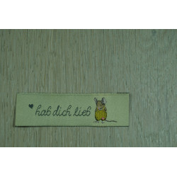 Webetikett "Hab dich lieb"...