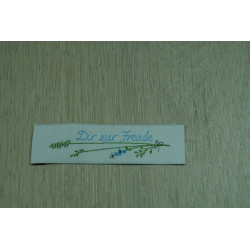 Webetikett "Dir zur Freude"...